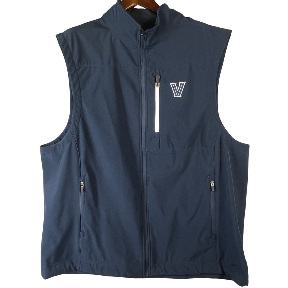 Colosseum Villanova Soft Shell Fleece Lined Vest XXXL Navy Full Zip Logo NWOT